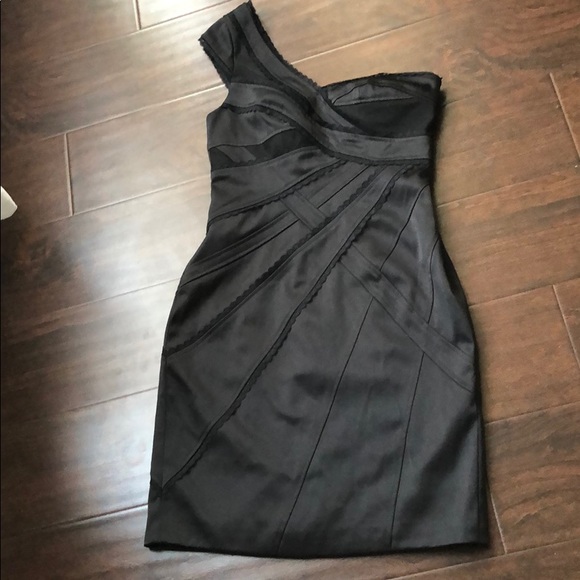 JS Collections Black Bandage Lace Trim Dress - Picture 5 of 8